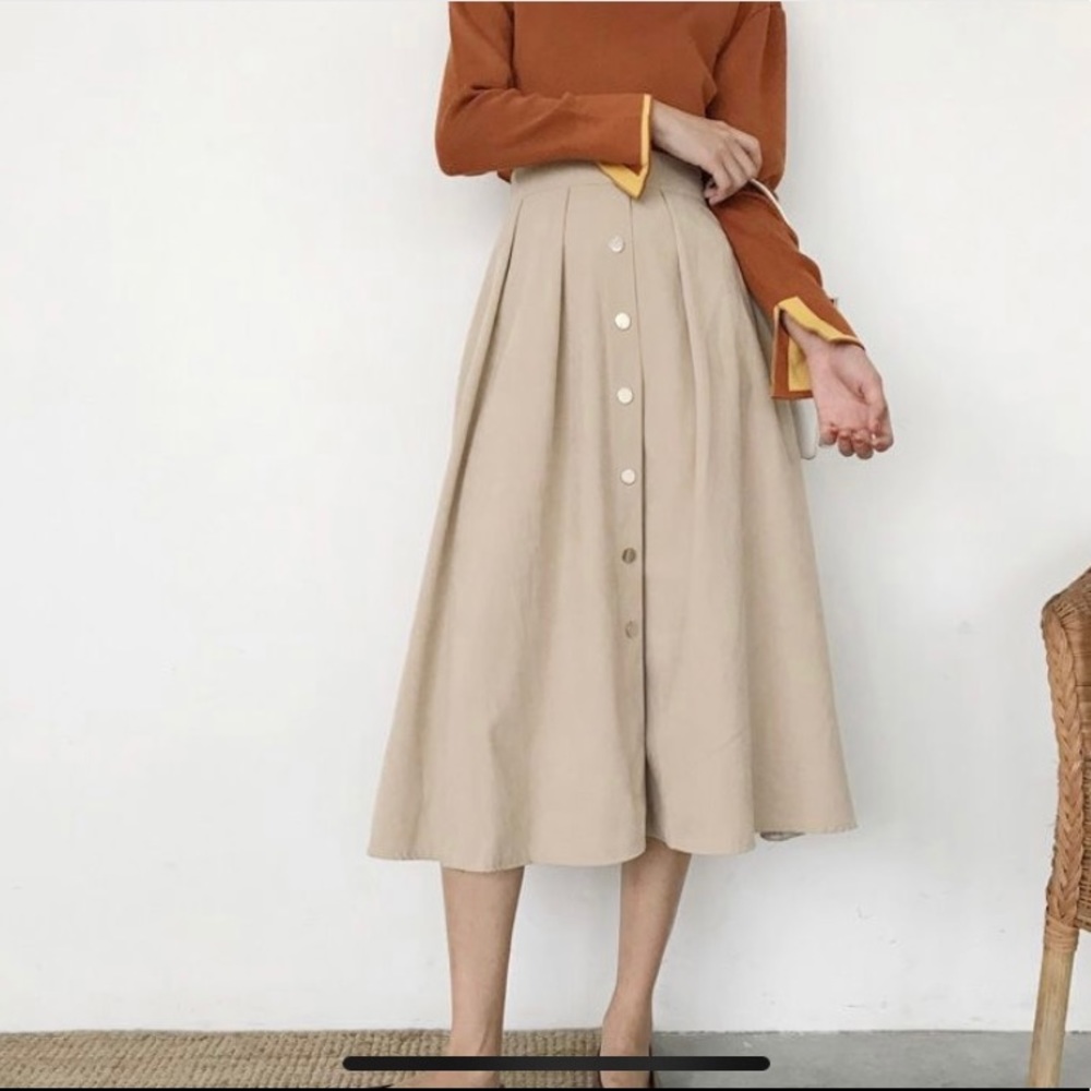 Midi A line skirt